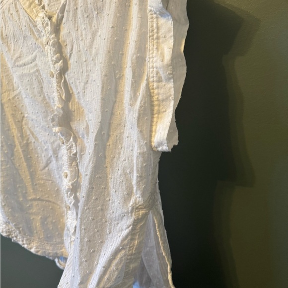 Anthropologie- Pilcro Oversized Ruffled Blouse XS Extra Small - Picture 6 of 11